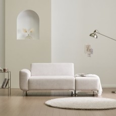 올모 에반 조야 패브릭 2인용 소파 + 스툴