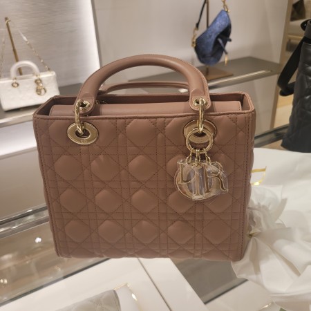 레이디디올 핑크색 토트백