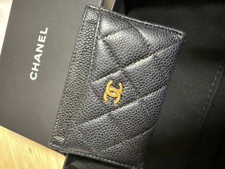 샤넬 캐비어 카드지갑 블랙